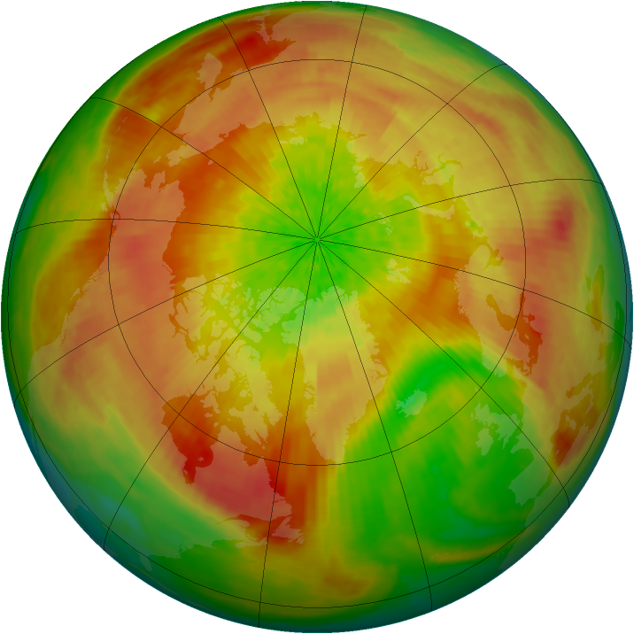 Arctic ozone map for 03 April 2003